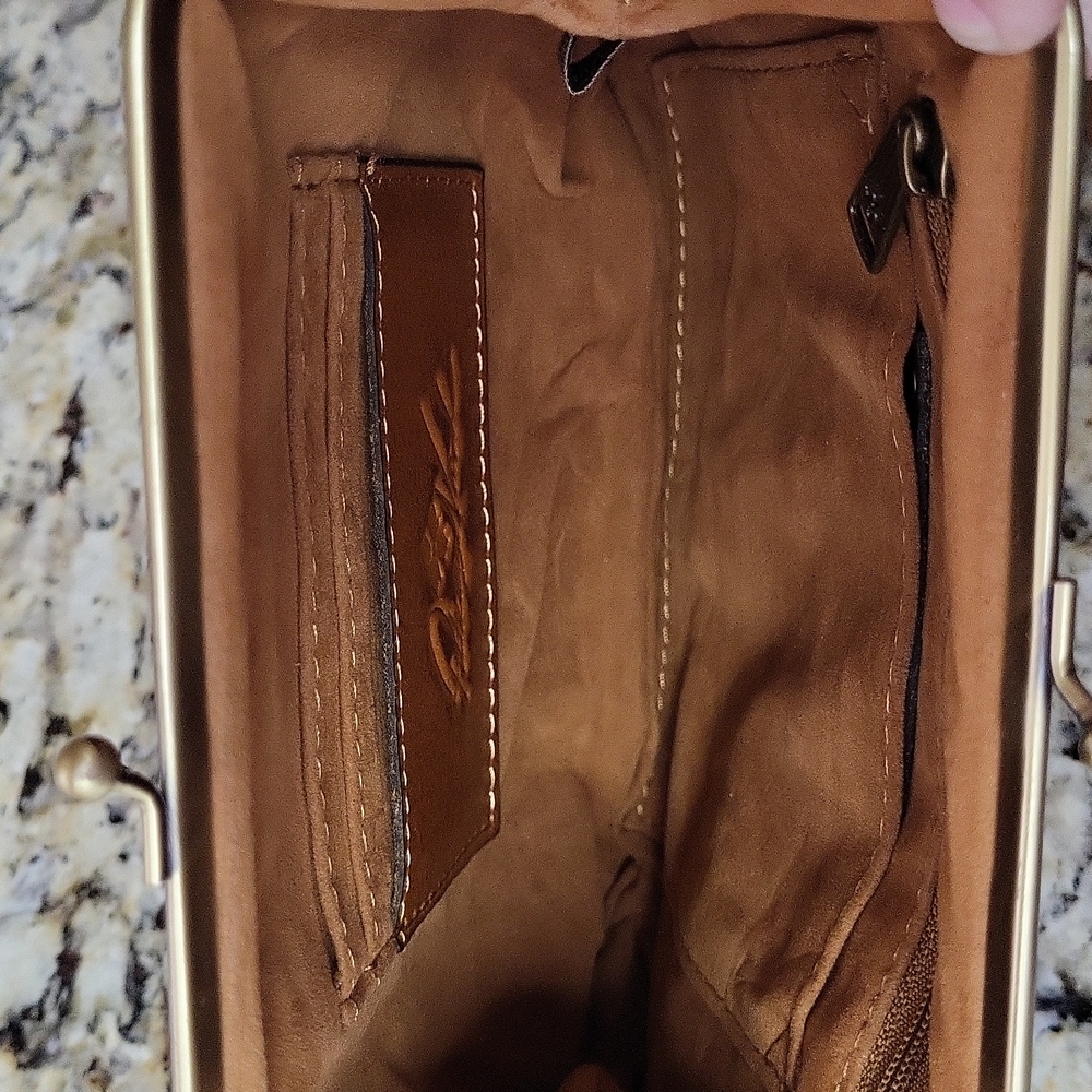 Patricia Nash Burnished Tooled Savena Wristlet - Picture 4 of 4